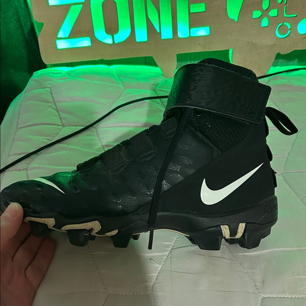 Nike Black and White Football Cleats